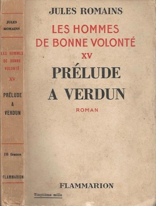 Prélude a Verdun - Jules Romains - copertina