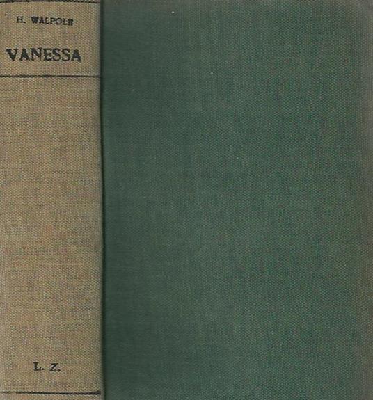 Vanessa - Hugh Walpole - copertina