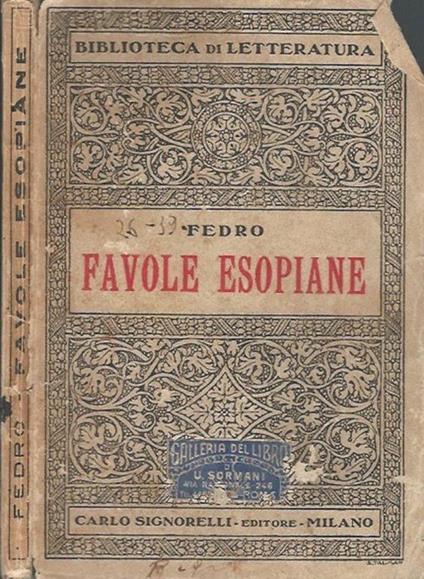 Favole esopiane - Fedro - copertina