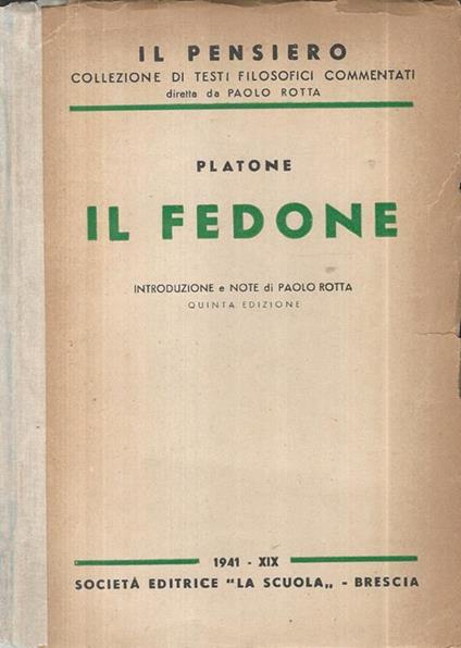 Il Fedone - Platone - copertina
