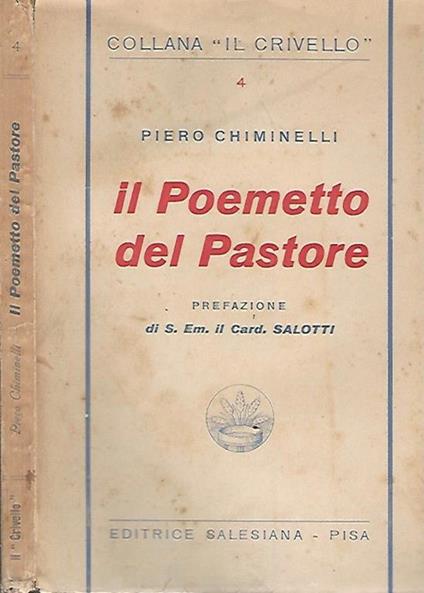 Il Poemetto del Pastore. itinerario di vita mistica - Piero Chiminelli - copertina