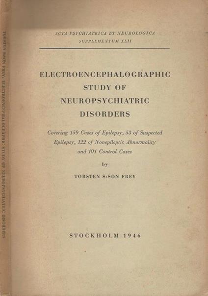 Electroencephalographic. Study of Neuropsychiatric Disorders - copertina