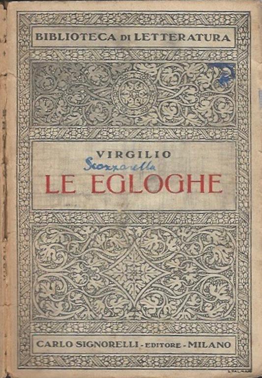 Le Egloghe - Publio Virgilio Marone - copertina