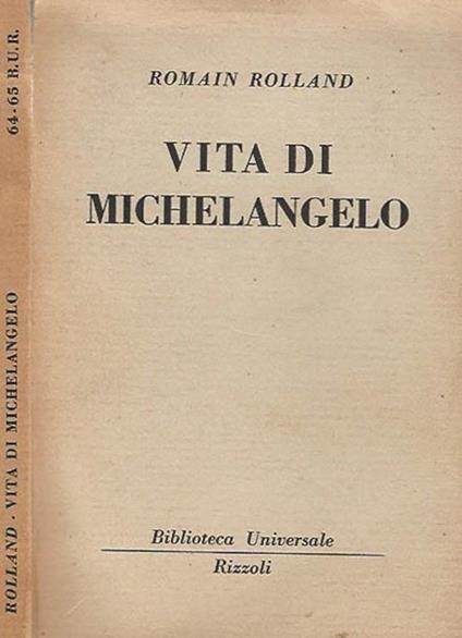 Vita di Michelangelo - Romain Rolland - copertina