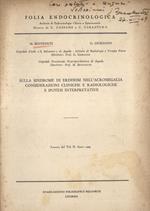 Sulla sindrome di Erdheim nell' acromegalia. Considerazioni cliniche e radiologiche e ipotesi interpretative