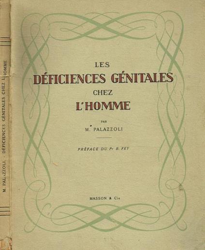 Les deficiences genitales chez l'homme - M. Palazzoli - copertina