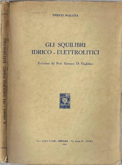 Gli squilibri idrico-elettrici - Enrico Malizia - copertina