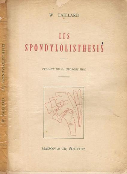 Les Spondylolisthesis - W. Taillard - copertina