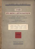 Annèe oto - rhino - laryngologique 1958