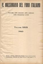 Il massimario del Foro Italiano 1960. Raccolta delle massime sentenze della Cassazione Civile