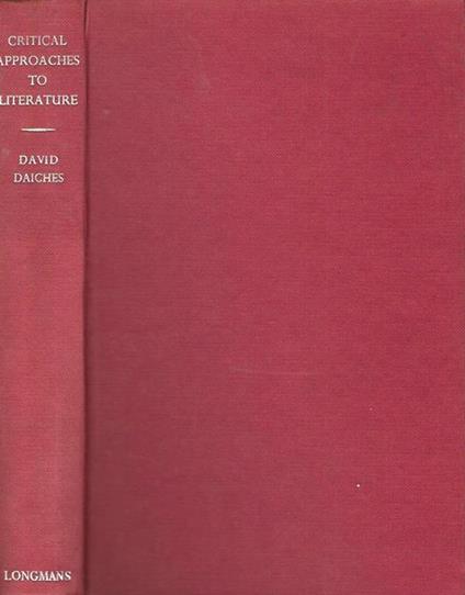 Critical approaches to literature - David Daiches - copertina
