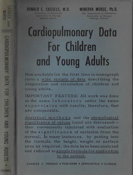 Cardiopulmonary data for children and young adults - copertina