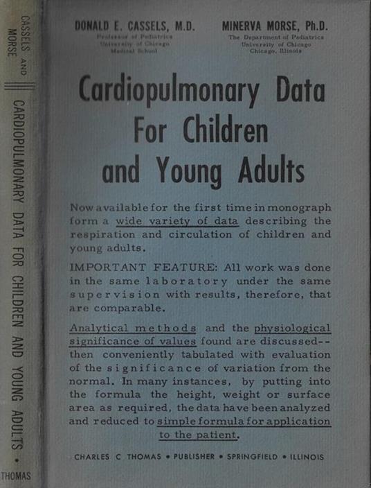 Cardiopulmonary data for children and young adults - copertina