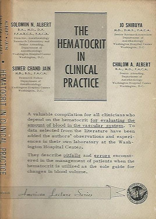 The Hematocrit in Clinical Practice - copertina