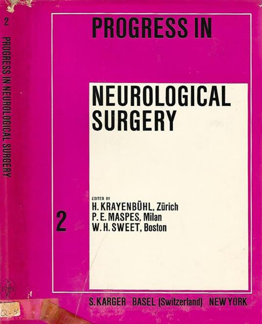 Progress in neurological surgery vol. 2 - H. Krayenbuhl - copertina