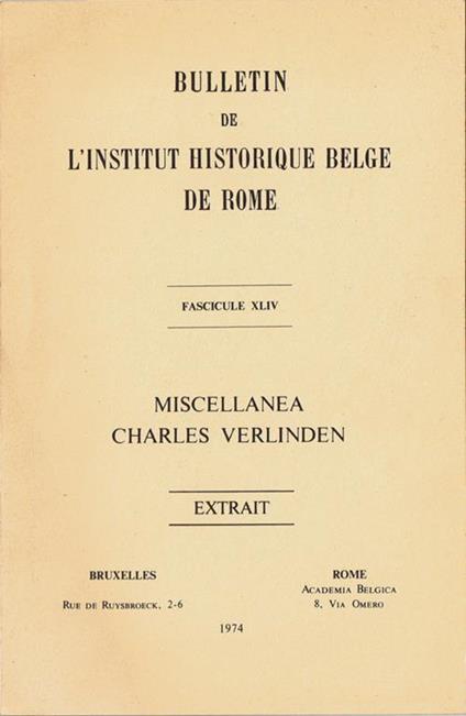 Madeleine renoncant aux biens terrestres par Pierre-Paul Rubens. Extrait Bulletin de l'Institut Historique Belge de Rome - Fascicule XLIV - Miscellanea Charles Verlinden - Didier Bodart - copertina