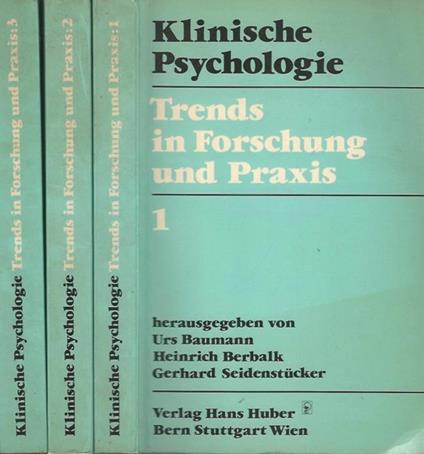 Klinische Psychologie. Trends in Forschung und Praxis - Urs Baumann - copertina