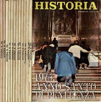 Historia 1974. N. : 193, 194, 195, 196, 197, 198, 199, 200, 201, 202, 203, 204. Mensile illustrato di Storia - copertina