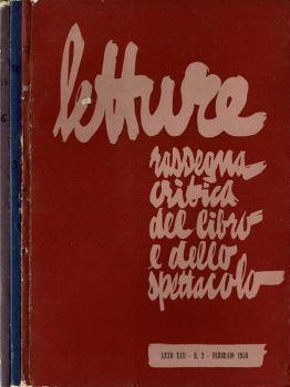 Letture - 1958. Rassegna Critica del Libro e dello Spettacolo - copertina