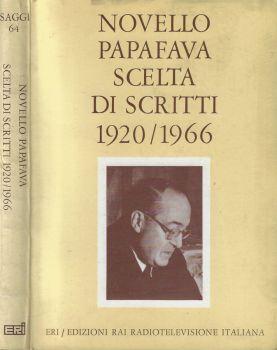 Scelta di scritti 1920-1966 - Novello Papafava - copertina