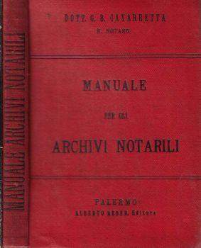 Manuale per gli archivi notarili - copertina