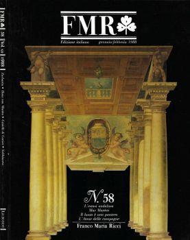 FMR, n.58, gennaio - febbraio 1988. Mensile d'arte e di cultura dell'immagine - Franco Maria Ricci - copertina