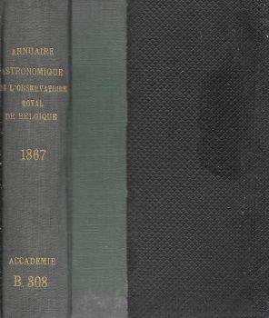 Annuaire de l'observatoire royal de Bruxelles. Pour l'annee 1867 - copertina