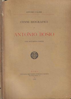 Cenni biografici di Antonio Bosio - copertina