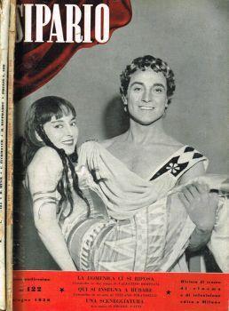 Sipario. Rivista di teatro di cinema e di televisione anno XI, 1956, n.122, 123/124 - copertina