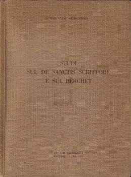 Studi sul De Sanctis scrittore e sul Berchet - Marcello Aurigemma - copertina