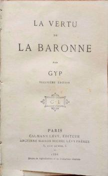 La vertu de la Baronne - Gyp - copertina