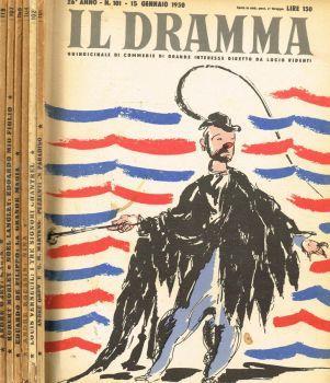 Il Dramma. Quindicinale di commedie di grande interesse. Anno 26, 1950. N.101, 102, 104, 105, 107, 118 - Lucio Ridenti - copertina