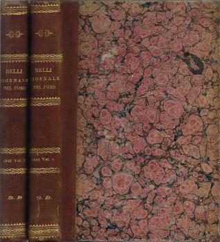 Giornale del Foro. ossia Raccolta di regiudicate romane e straniere compilato da B. Belli - Anno 1848-49 - Vol. 1 - Vol. 2 - Bartolomeo Belli - copertina