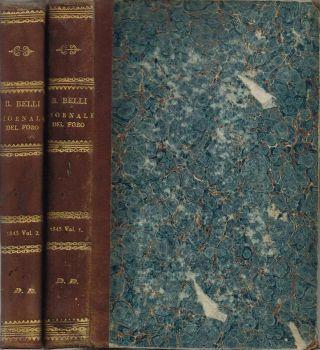 Giornale del Foro. in cui si raccolgono le più importanti regiudicate de' supremi tribunali di Roma e dello Stato Pontificio in materia civile compilato da B. Belli - Anno 1845-46 - Vol. 1 - Vol. 2 - Bartolomeo Belli - copertina