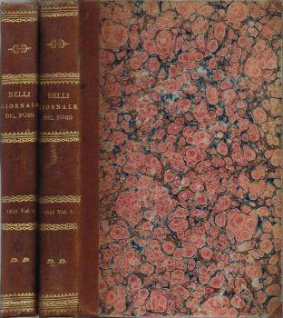 Giornale del Foro. ossia Raccolta di regiudicate romane e straniere compilato da B. Belli - Anno 1849-50 - Vol. 1 - Vol. 2 - Bartolomeo Belli - copertina