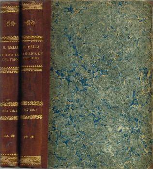 Giornale del Foro. ossia Raccolta di regiudicate romane e straniere diretta da B. Belli - Anno 1852 - Vol. 1 - Vol. 2 - Bartolomeo Belli - copertina