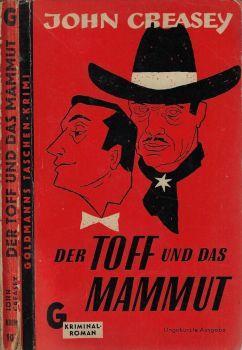 Der Toff und das Mammut - John Creasey - copertina