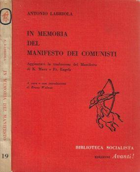 In memoria del Manifesto dei comunisti. Aggiuntavi la traduzione del Manifesto di K. Marx e Fr. Engels - Antonio Labriola - copertina