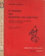 In memoria del Manifesto dei comunisti. Aggiuntavi la traduzione del Manifesto di K. Marx e Fr. Engels