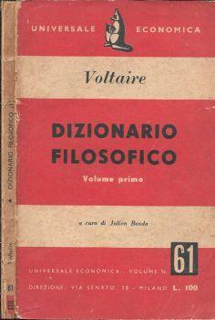 Dizionario filosofico - Voltaire - copertina