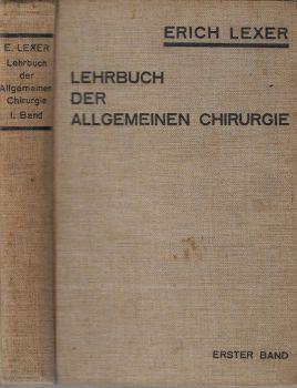 Lehrbuch der allgemeinen chirurgie Vol I - copertina