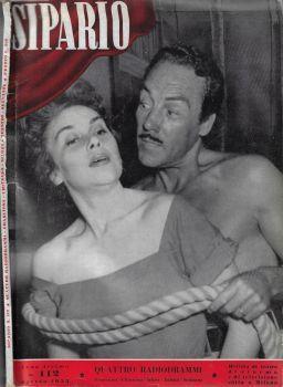 Sipario anno 1955 N. 112. Rivista di teatro di cinema e di televisione - Valentino Bompiani - copertina