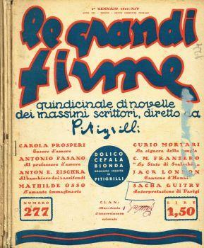 Le grandi firme. Quindicinale di novelle dei massimi scrittori. Anno XII, 1936 n.277, 279, 282, 290 - Pitigrilli - copertina