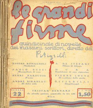 Le grandi firme. Quindicinale di novelle dei massimi scrittori. Anno II, 1925, n.22, 23, 24, 34, 36 - Pitigrilli - copertina