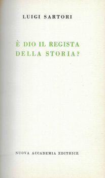 è Dio il regista della storia? - Luigi Sartori - copertina