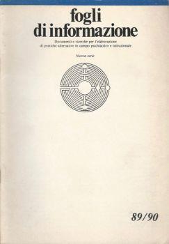 Fogli di informazione - n. 88/90 Gennaio-Febbraio 1883. Documenti e ricerche per l'elaborazione di pratiche alternative in campo psichiatrico e istituzionale - copertina