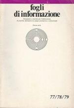 Fogli di informazione - n. 77/78/79 Settembre-Ottobre-Novembre 1981. Documenti e ricerche per l'elaborazione di pratiche alternative in campo psichiatrico e istituzionale