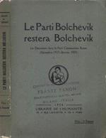 Le Parti Bolchèvik restera Bolchèvik. La discussion dans le Parti Communiste Russe 