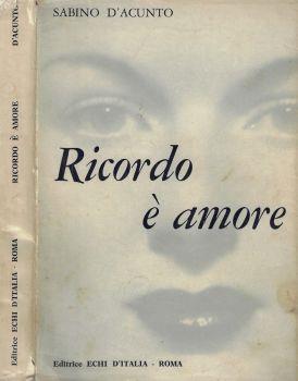 Ricordo è amore - Sabino D'Acunto - copertina