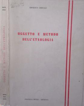 Oggetto e metodo dell’etnologia - Ernesta Cerulli - copertina